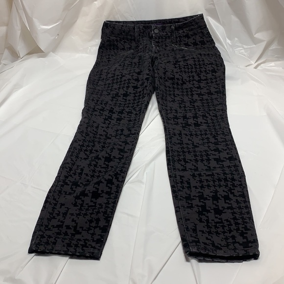 WOMEN’S NYDJ Not Your Daughter’s Jeans Black Digital Pattern Super Skinny Size 4 - Picture 1 of 9